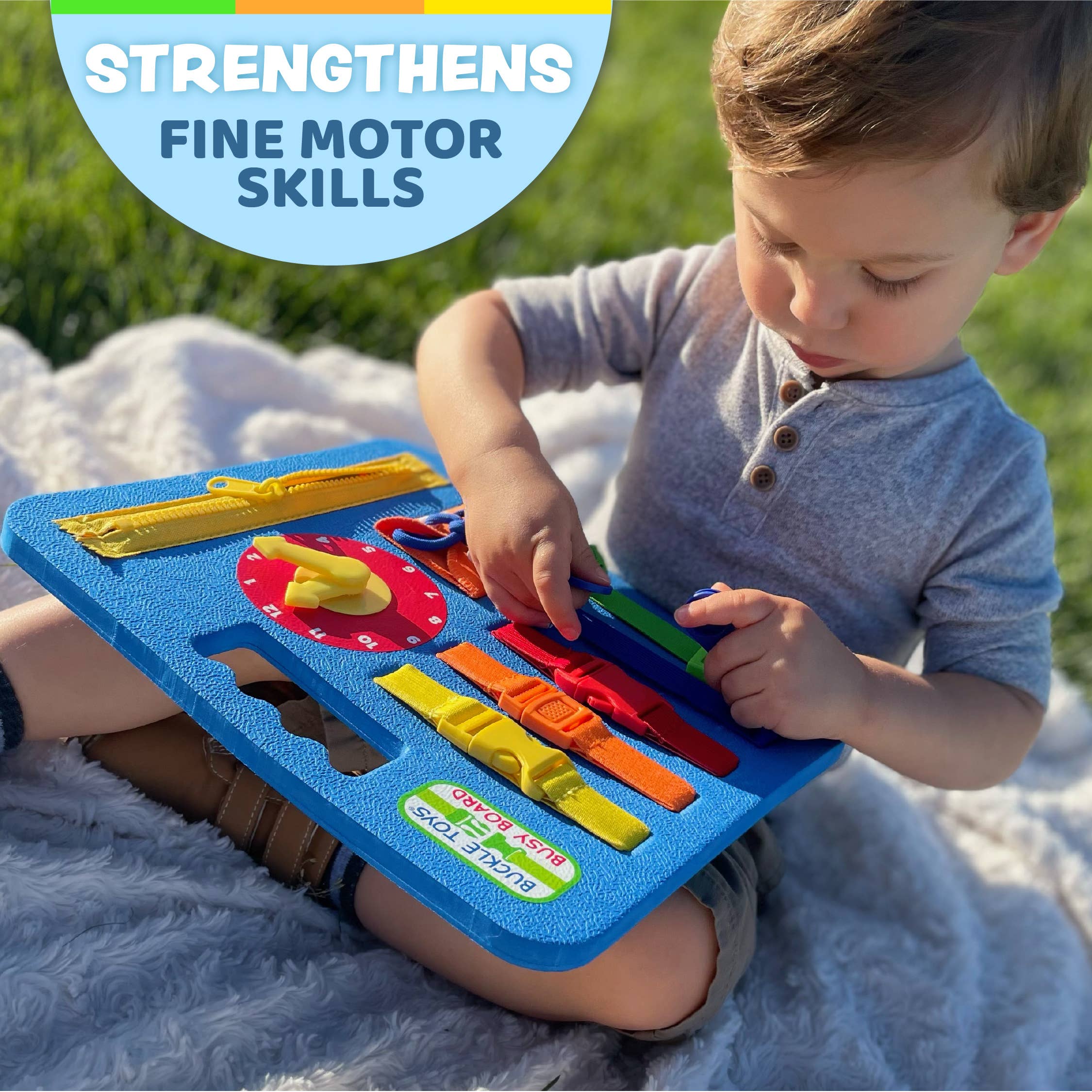 Buckle Toys - Wholesale Toy Set - Kids - Busy Board Blue3