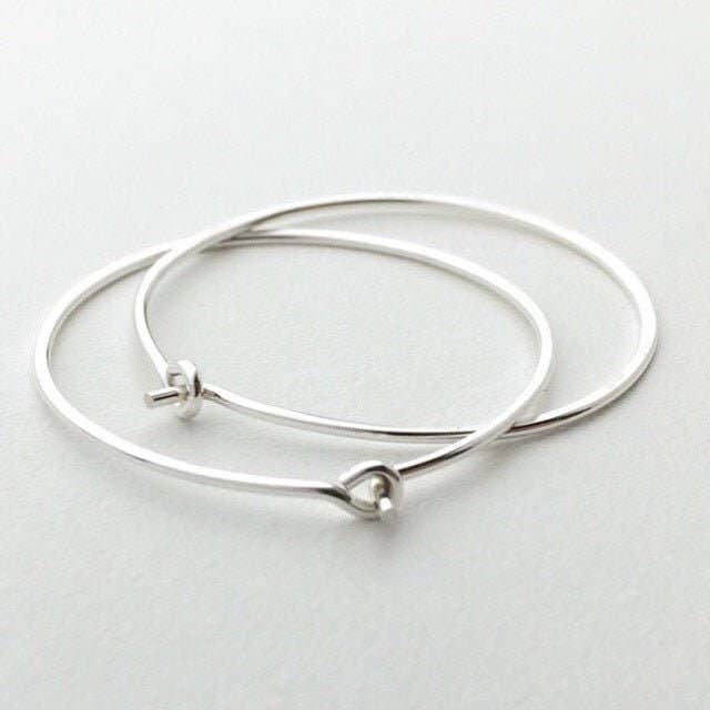 Sunlight Silver Jewelry - Vendita all'ingrosso Orecchini a cerchio - Orecchini a Cerchio in Argento Sterling 925 Delicati | Cerchi Classici Minimalisti Fatti a Mano, Varie Misure | Ipoallergenici - Perfetti per Orecchie Sensibili5