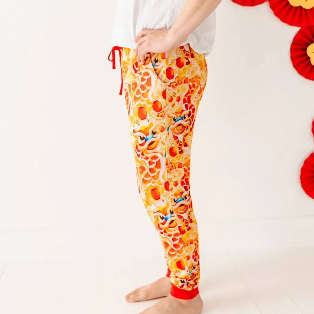 Dreambly Me - Wholesale Sleepwear Bottom - Men's - Lion Dancers Men's Pajama Pants2
