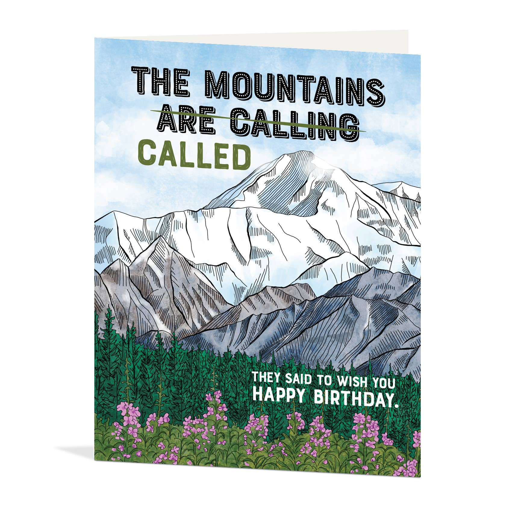 Waterknot - Venta al por mayor Tarjetas de cumpleaños - Montañas llamadas cumpleaños2