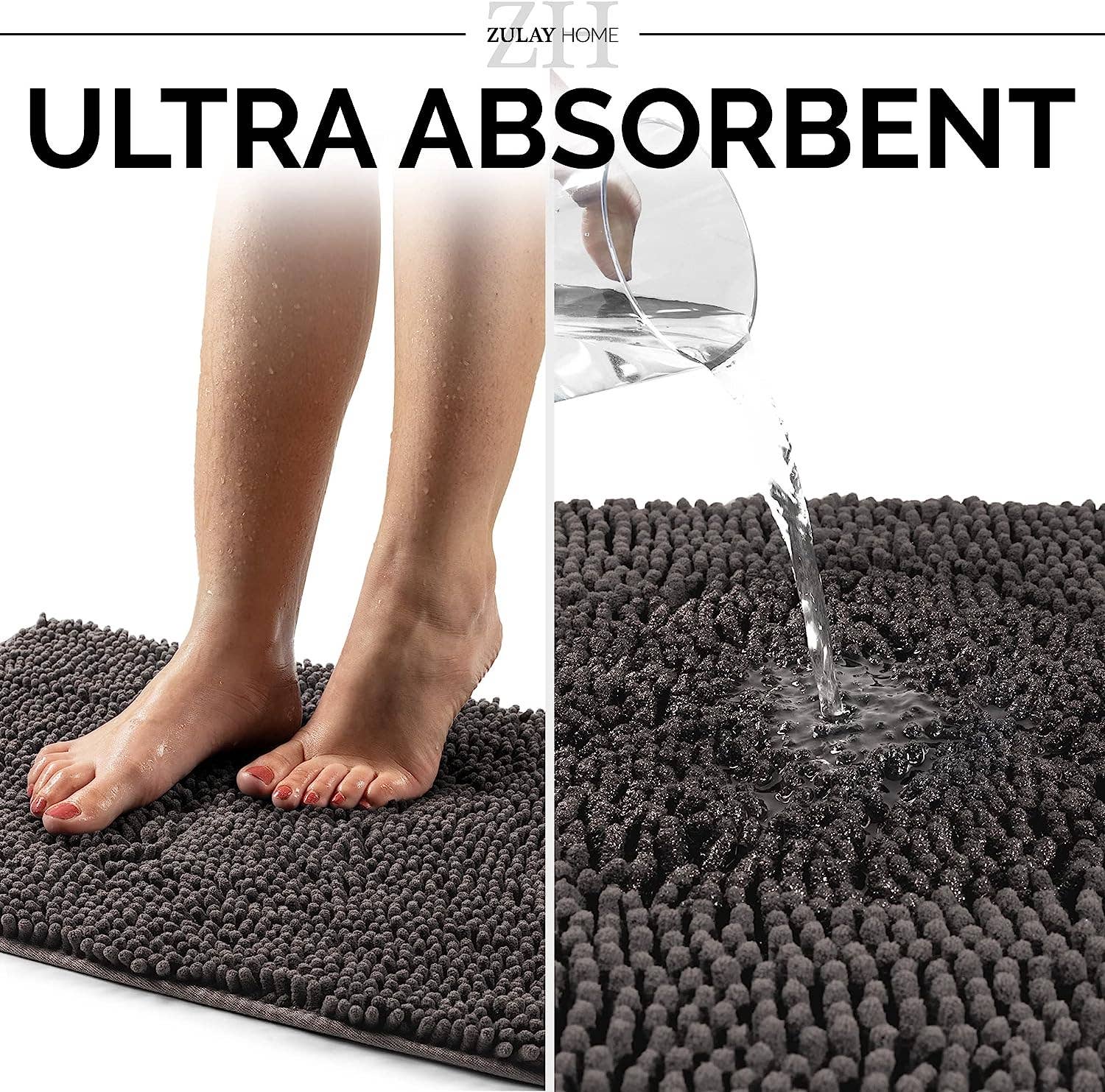 Zulay Kitchen - Wholesale Bath Mat - Soft Shaggy Bathroom Rug (17x24)21