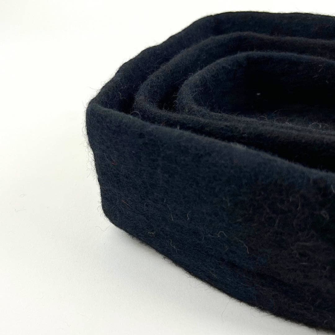 Humble Hilo - Venta al por mayor Bandejas/platos/boles decorativos - Humble Hilo Cuencos de Fieltro Hechos a Mano, Juego de 3 Cuadrados3