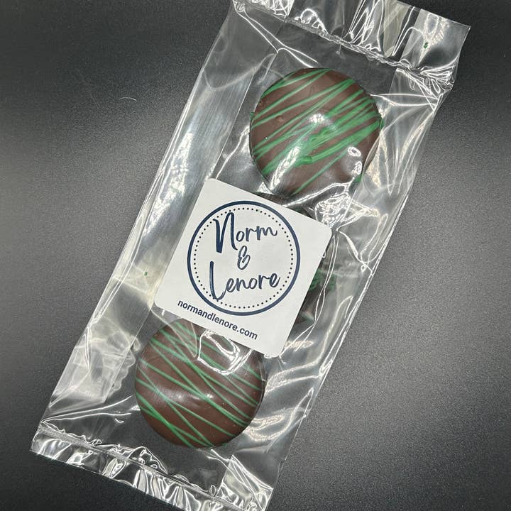 Norm & Lenore - Wholesale Chocolate Covered Sweets - Dark Chocolate Dipped Mint Oreos