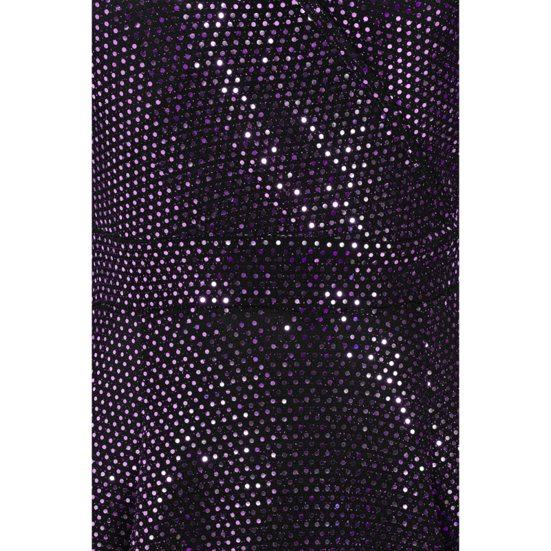 Lady V London – wholesale Dress – Women's – Lyra Dress - Purple Disco Ball Sparkle2