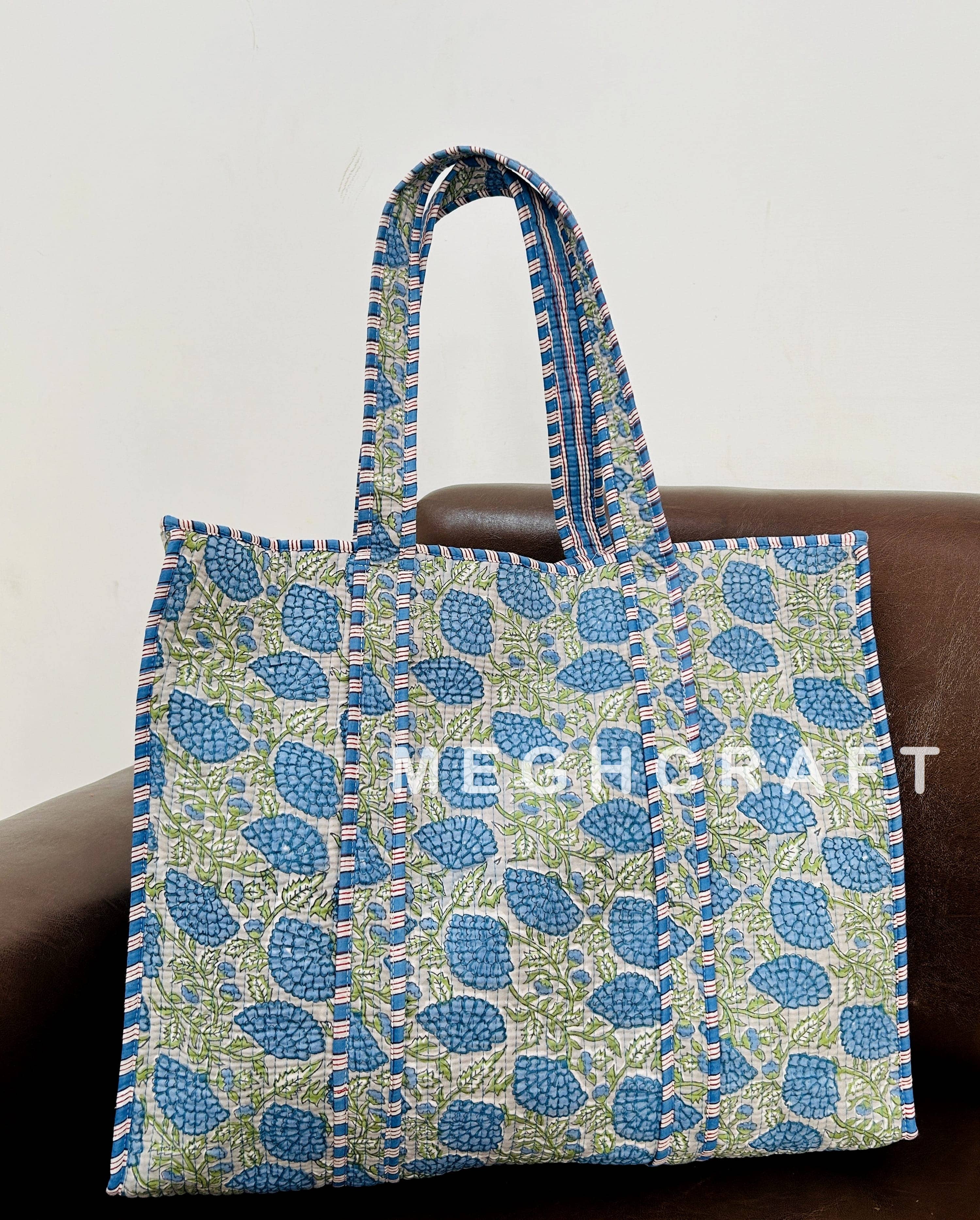 Meghcraft - Wholesale Tote Bag - Women's - Assorted Cotton Quilted Multipurpose Tote Bag | Beach Bag19