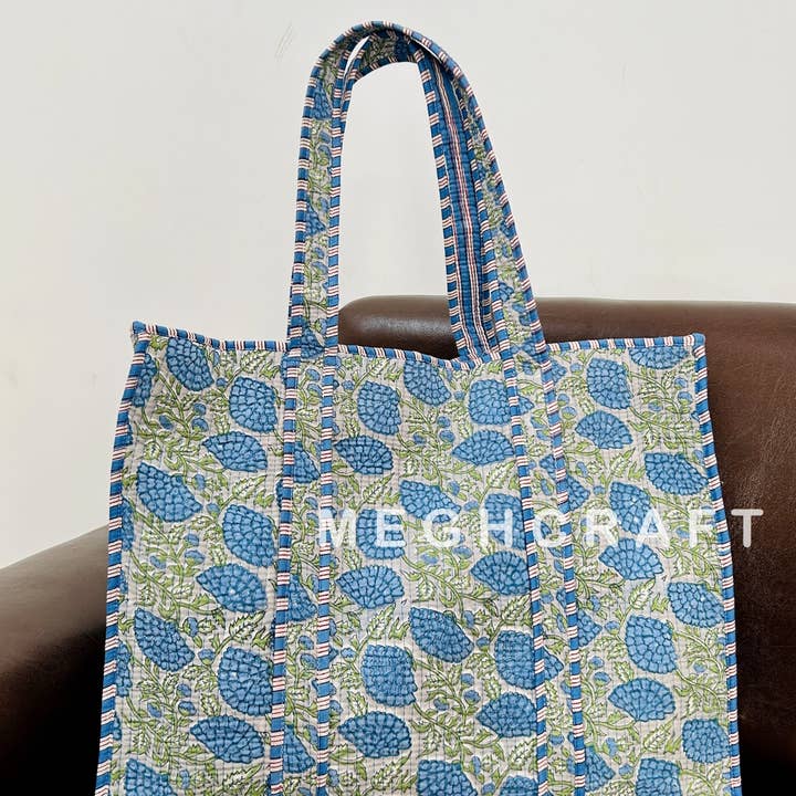 Meghcraft - Wholesale Tote Bag - Women's - Assorted Cotton Quilted Multipurpose Tote Bag | Beach Bag19