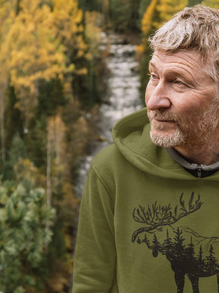 Felpa con cappuccio Woodland Moose per la vendita all'ingrosso da parte di 5th Season