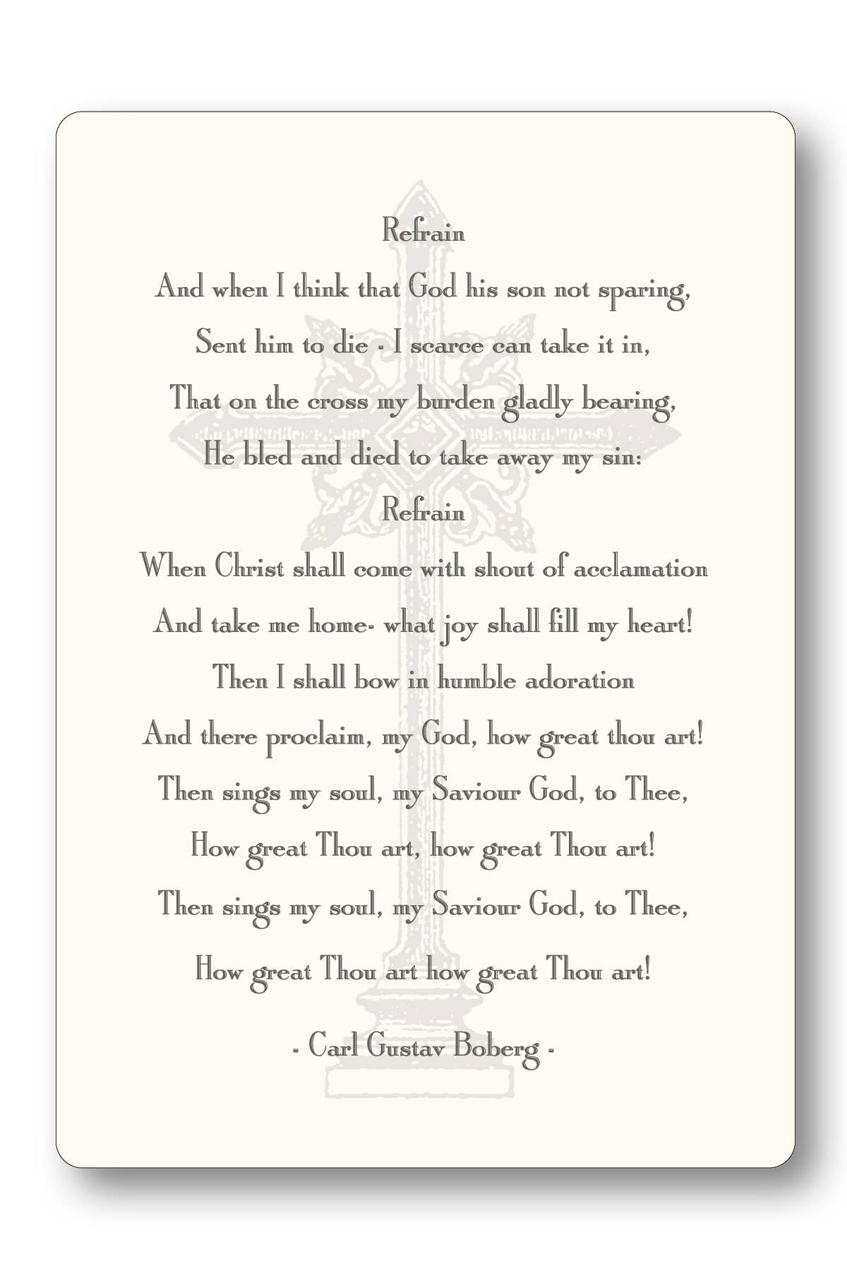 Maison de Papier - Wholesale Religious Card - VEC005030 How Great Thou Art Prayer Card1