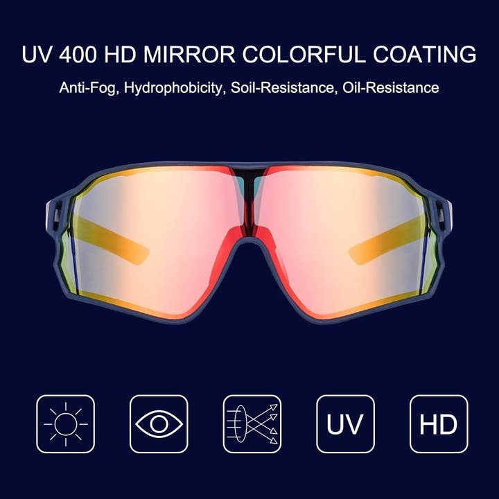 SPARE-SPECS, LLC - Wholesale Sunglasses - Unisex - ROCKBROS Polarized Full Lens Sunglasses Cycling Bicycle Glasses Outdoor Sports Eyewear UV4007