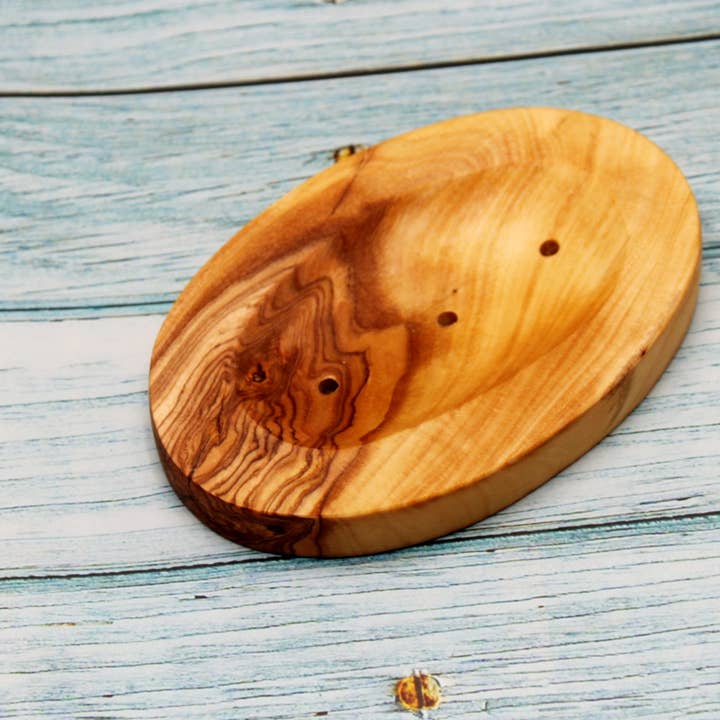 Oval tvålkopp i olivträ för wholesale av DAGDEG