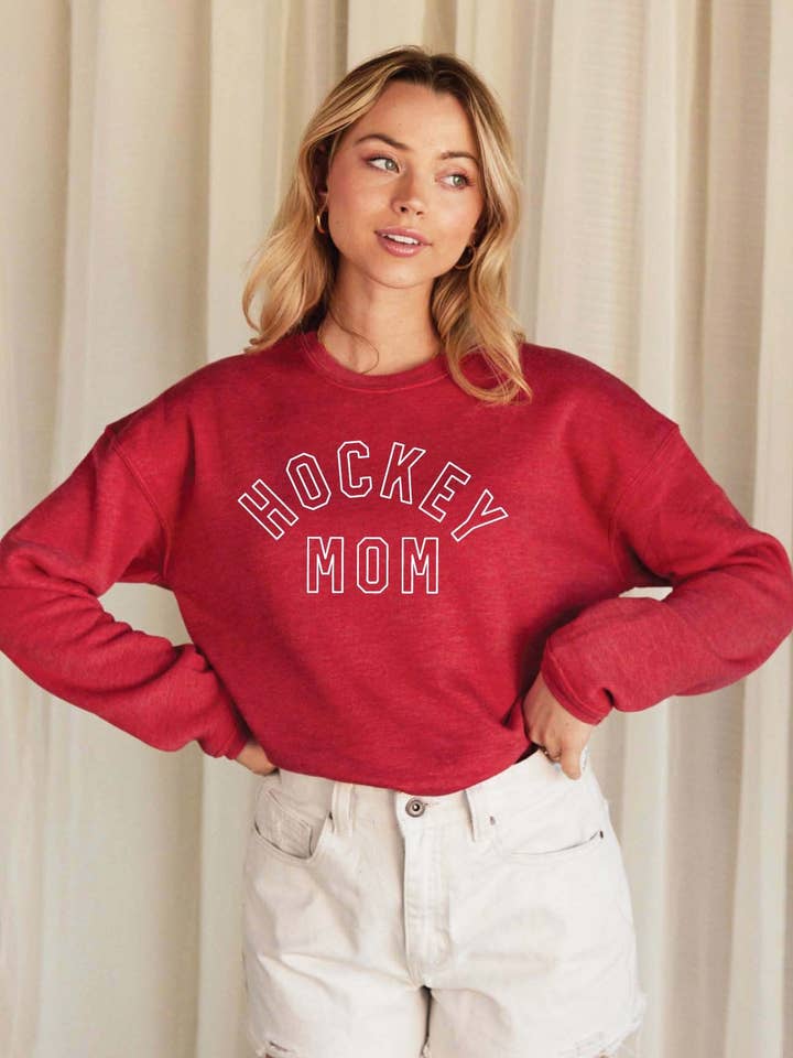 HOCKEY MOM Grafisk Sweatshirt for engroshandel hos OAT COLLECTIVE