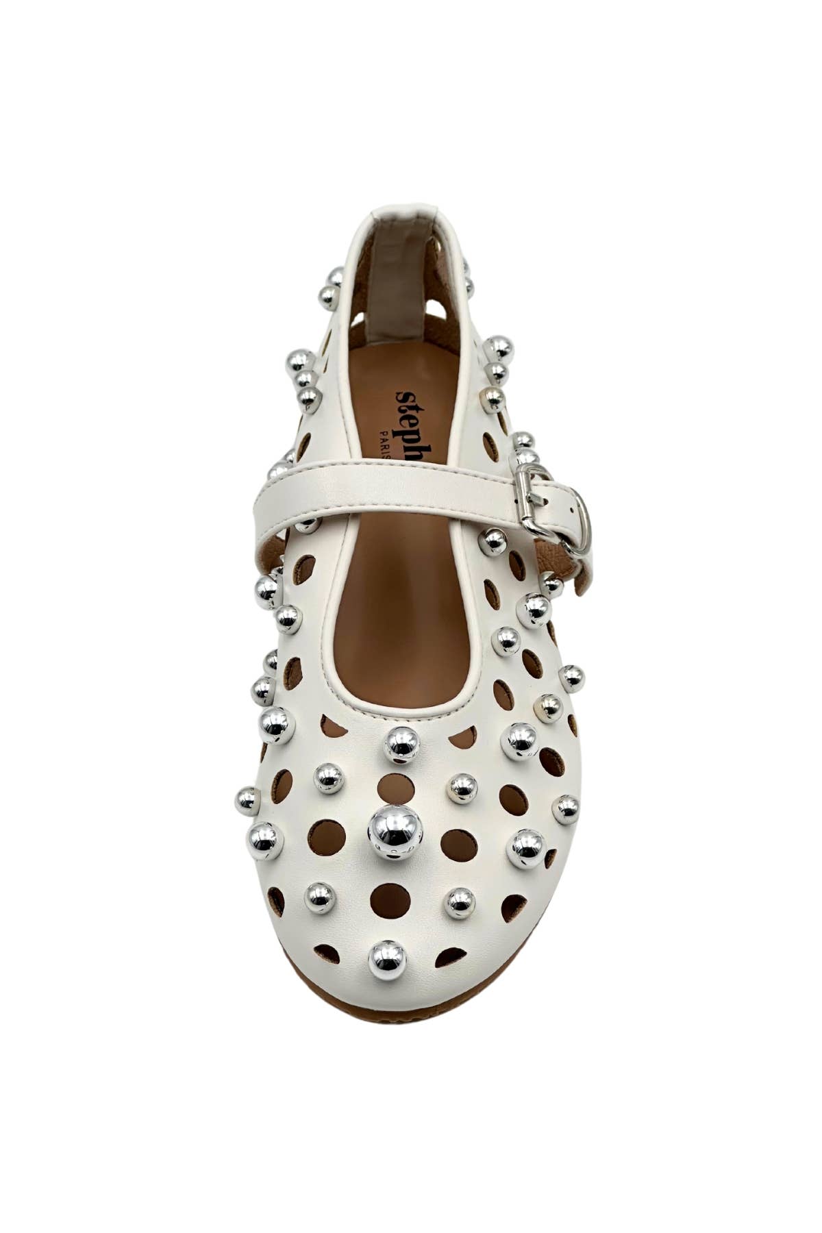 Stephan Paris - Wholesale Flats - Women's - Rock ballerinas with pearl H-1291