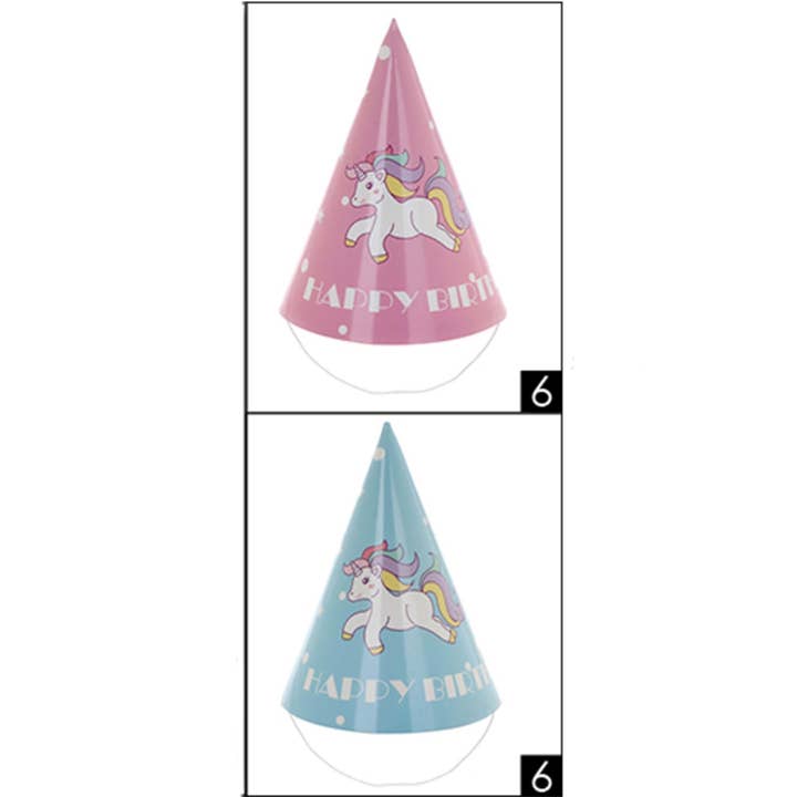 ASSORTED UNICORN PARTY SUPPLIES HAT for wholesale on Faire6