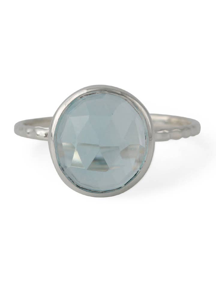 Anel de prata com topázio de 10x11mm por atacado de Campur GmbH