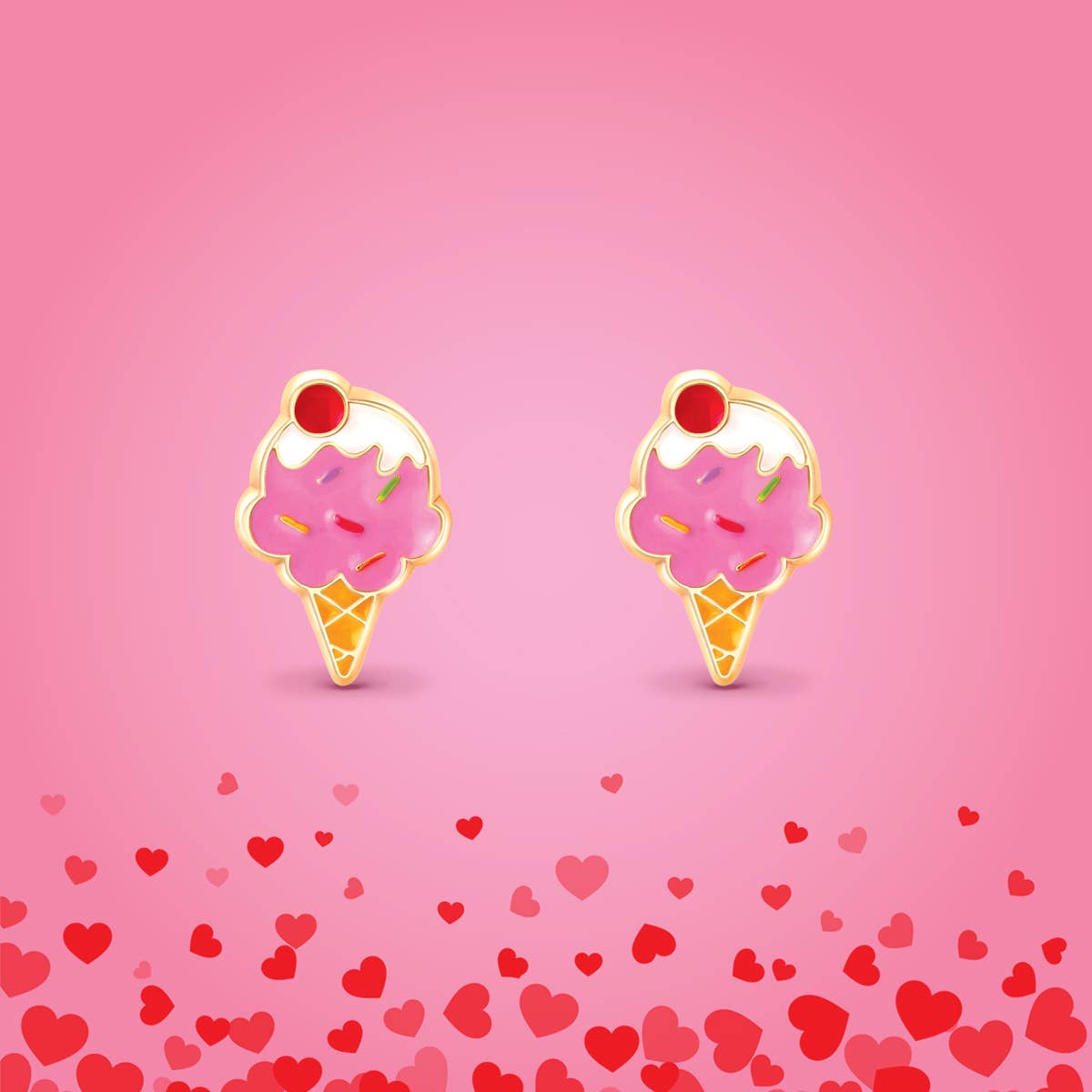 Girl Nation - Venta al por mayor Pendientes - Niños - Sueño de Helado | Pendientes Monos | Hipoalergénicos8