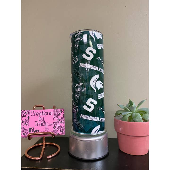Michigan State Go Green Go White- Stainless Steel Tumbler for wholesale by Creations by Trudy