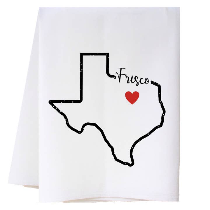 State Outline Hometown Kitchen Towel for wholesale by Cora & Pate