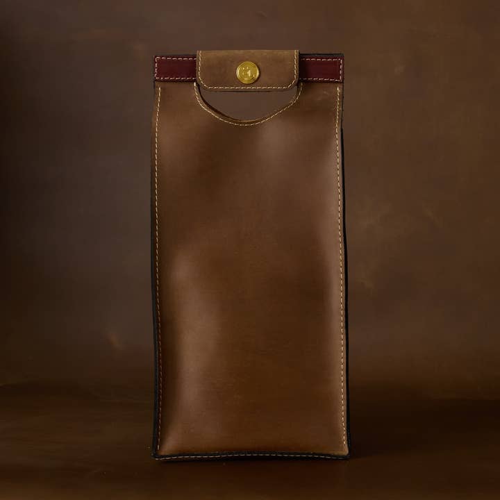 Wine Tote for wholesale by SouthLife Leather Goods