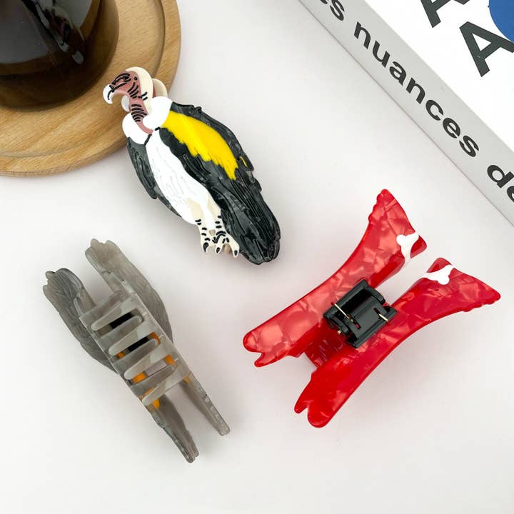 TheDivaSoap - Wholesale Hair Clip - Women's - Vulture, Shoebill & Parrot Claw Clip, Acetate Bird Hair Clip