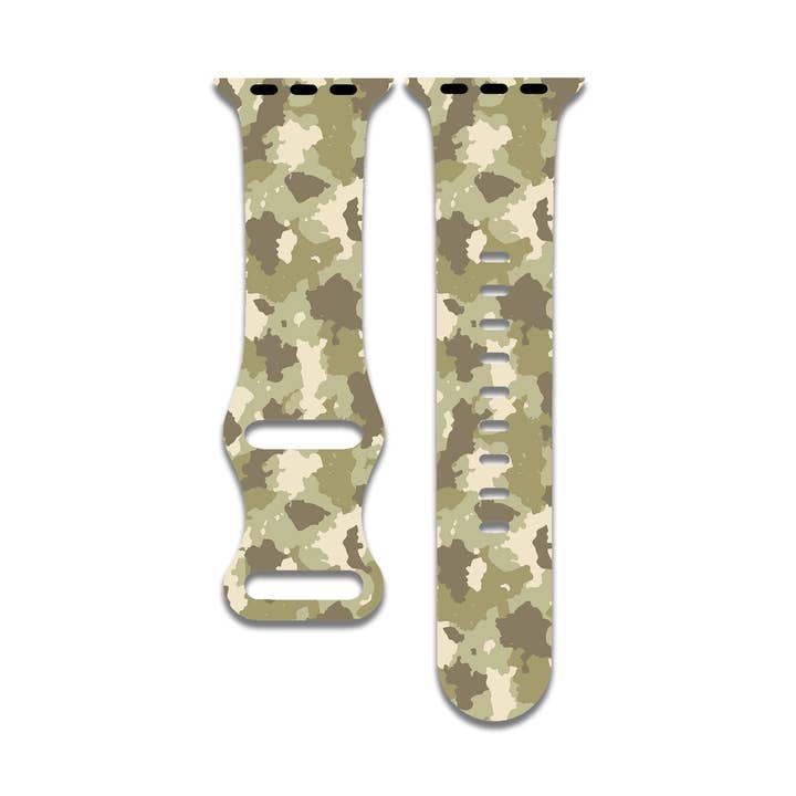 Bracelet de montre camouflage pour Apple Watch Series 1-9 et SE/Ultra pour la vente par The Printed Llama