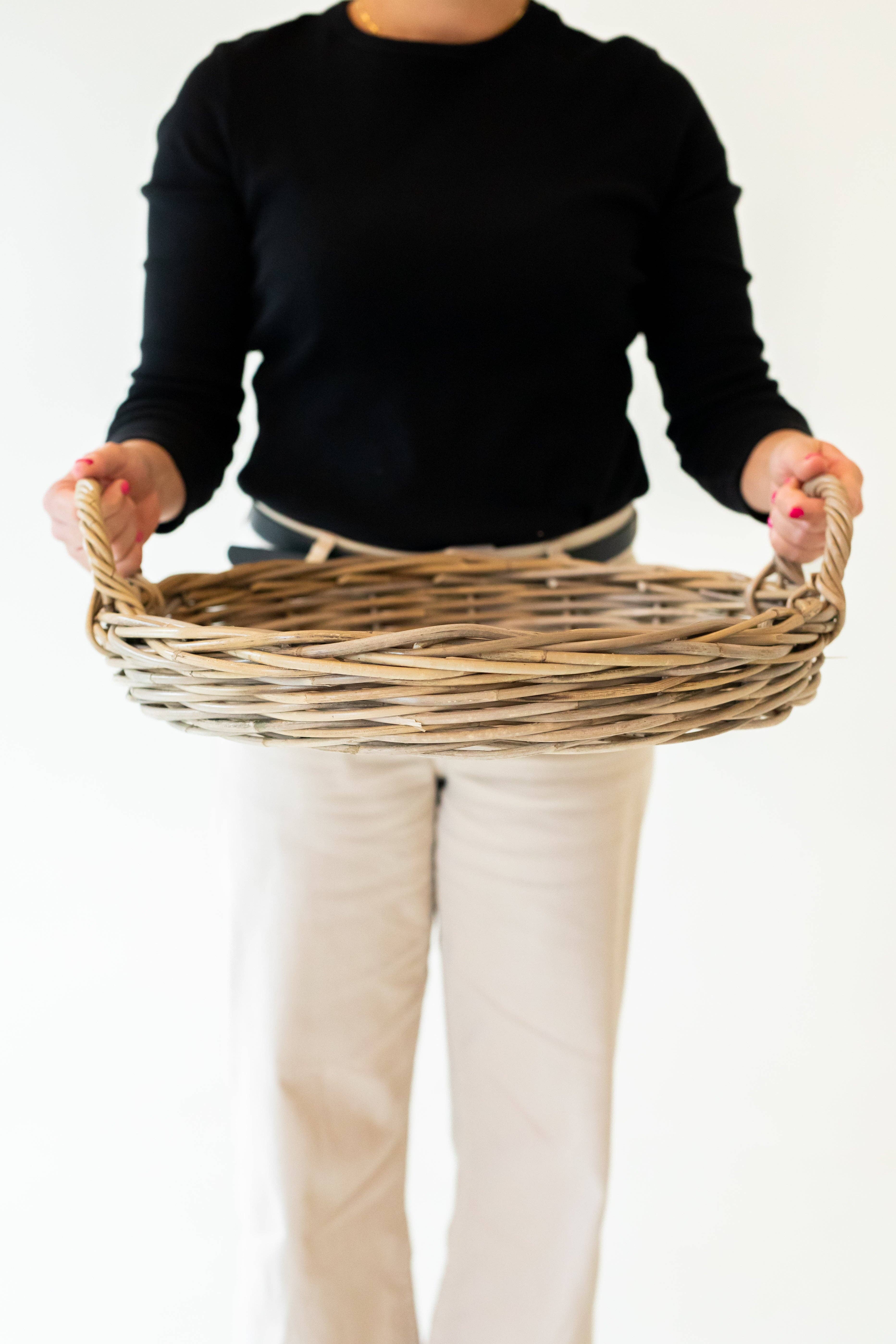 Basketly - Wholesale Decorative Tray - Rattan Round Tray15