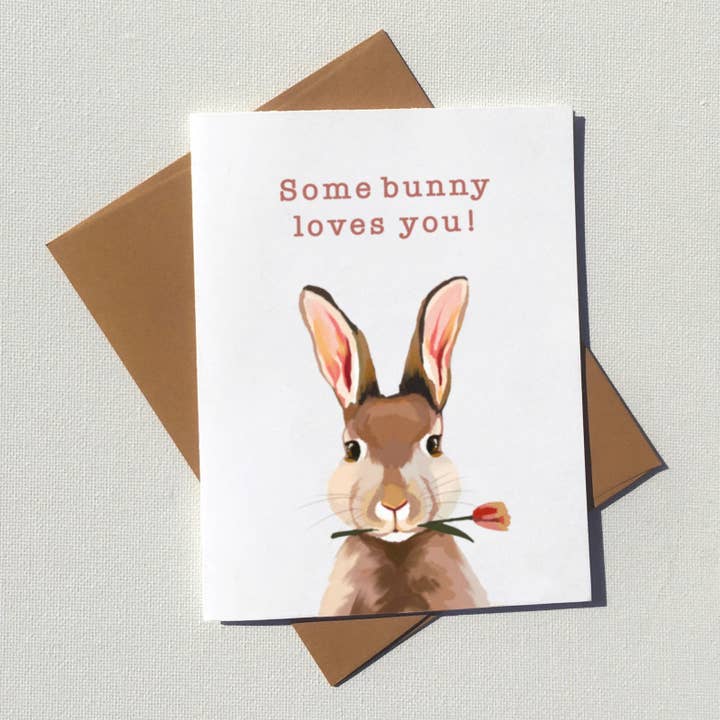 Somebunny Loves You Card for wholesale by Yuma's Art Studio