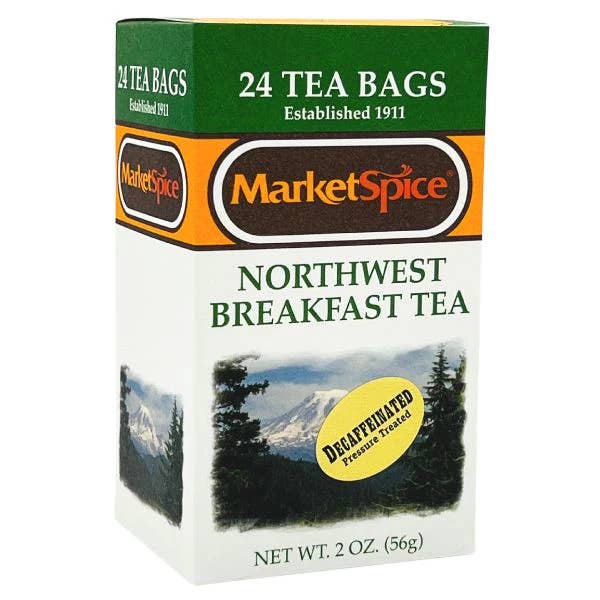 Northwest Breakfast Decaf 24ct Teabag Box for wholesale by MARKETSPICE