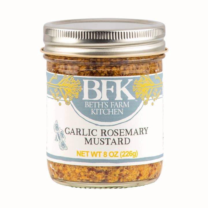 Garlic Rosemary Mustard for wholesale by Beth's Farm Kitchen