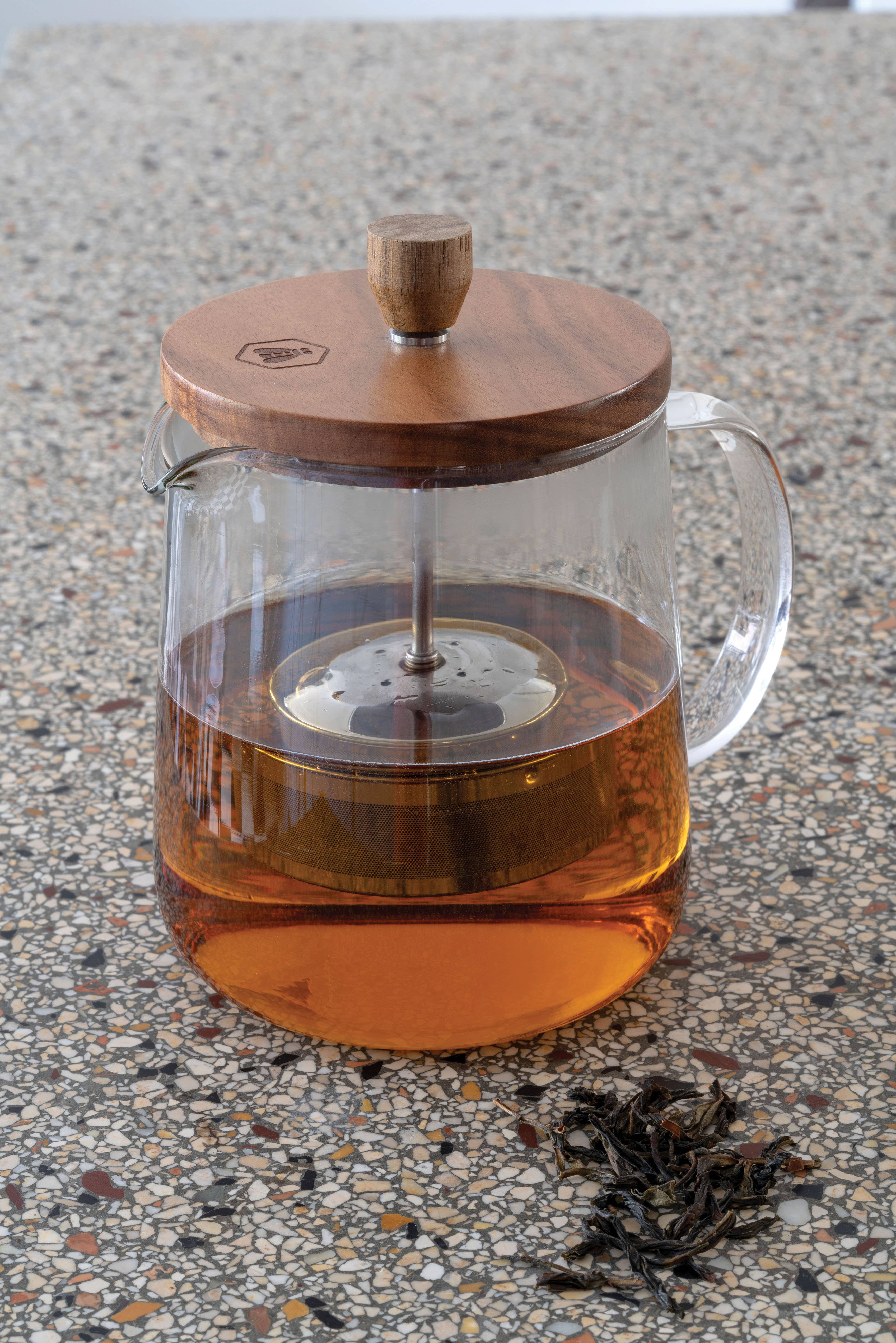 Laguiole - Vente Théière - Laguio Théière + Couvercle en Bois et Infuseur Amovible 1L1