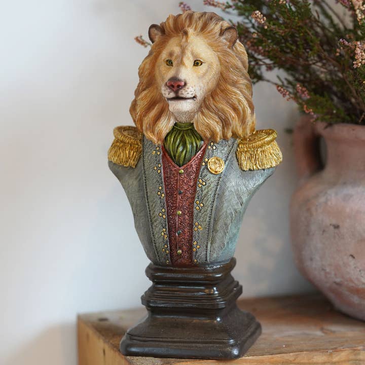Ornamento de Resina de Busto de León Estatua para Jardín y Hogar para venta al por mayor de Vale Ornaments