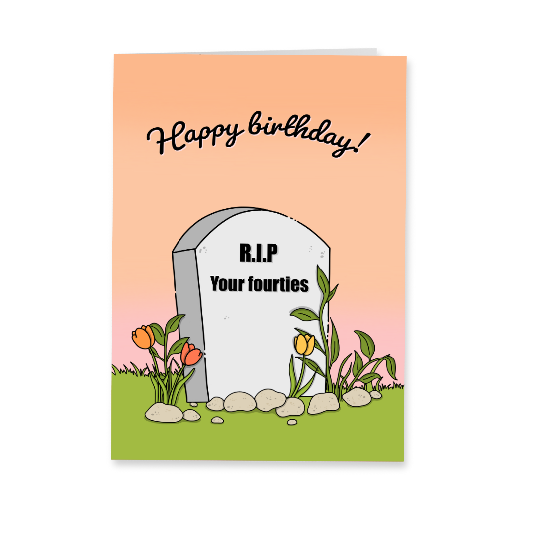 Deadpixel – wholesale Födelsedagskort – Gratulationskort födelsedag - Vila i frid 40-talet0