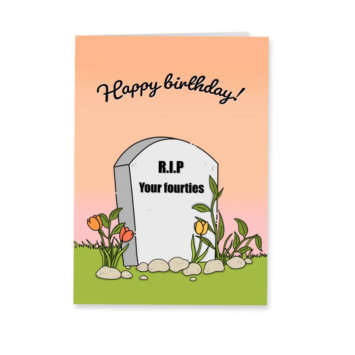 Deadpixel – Großhandel Geburtstagskarten – Glückwunschkarte Geburtstag - R.I.P. 40er