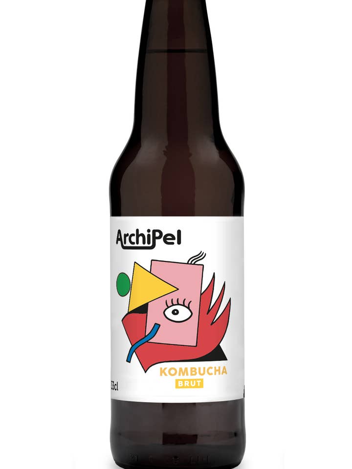 Raw kombucha - 33 cl x 12 for engroshandel hos Archipel kombucha