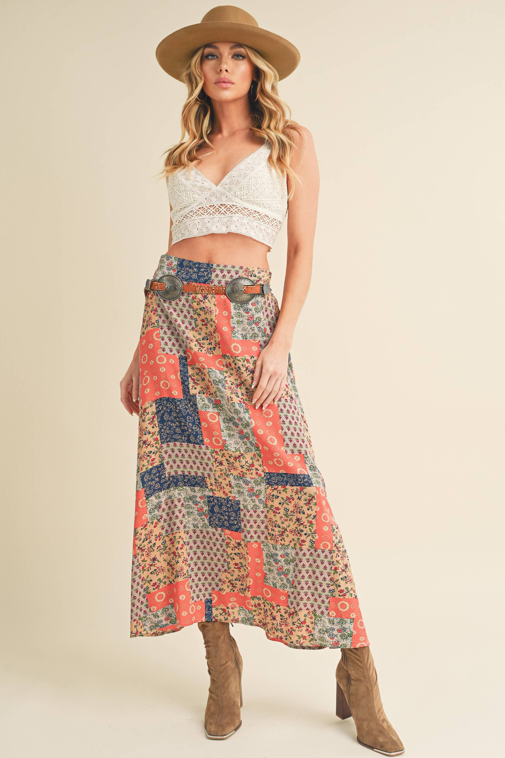 AEMI + CO - Wholesale Skirt - Women's - 773DN Bradyn Print Skirt 629