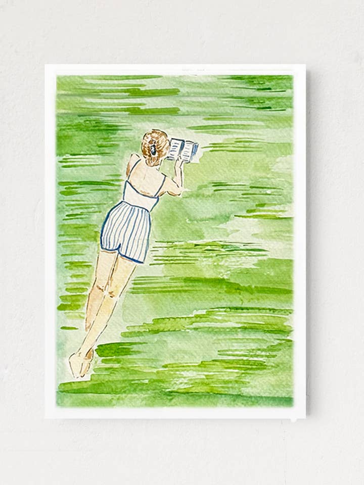 Green with Stillness Print Watercolor for wholesale by Studio E Bloom