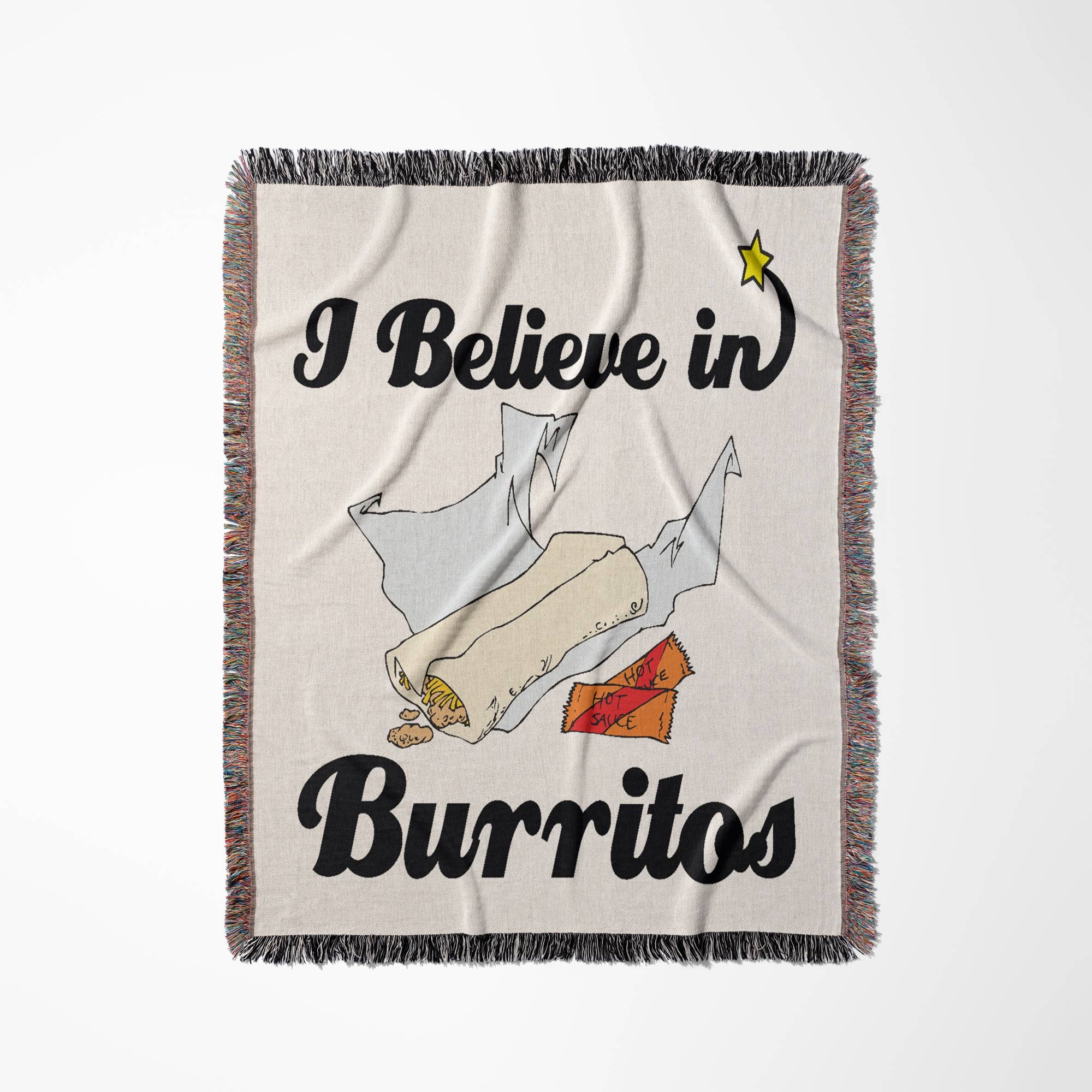 3dRose - Wholesale Throw Blanket - 3dRose, I Believe In Burritos, Blanket0