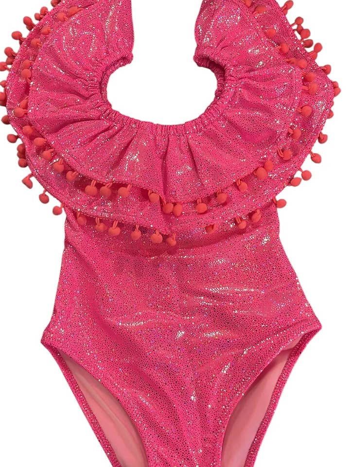 SISSI GLITTER BARBIE ROSA POMPÓN para venta al por mayor de Piccoli Principi Swimwear