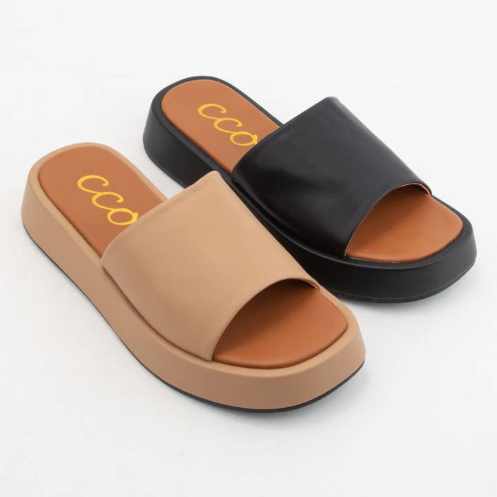 CCOCCI - Wholesale Sandals - Women's - TOVE CHUNKY PLATFORM SLIDE SANDAL