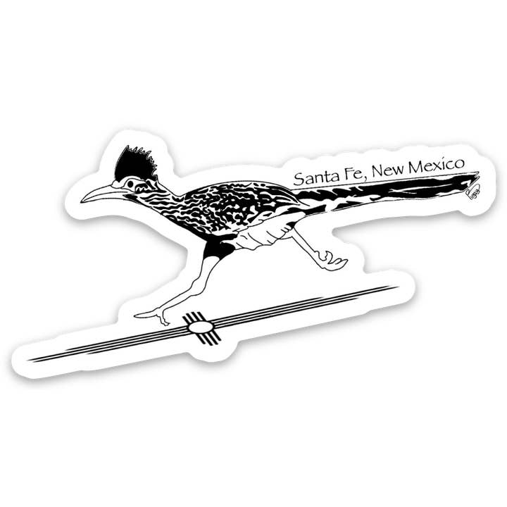 Santa Fe Roadrunner Sticker for wholesale by Bugsy's