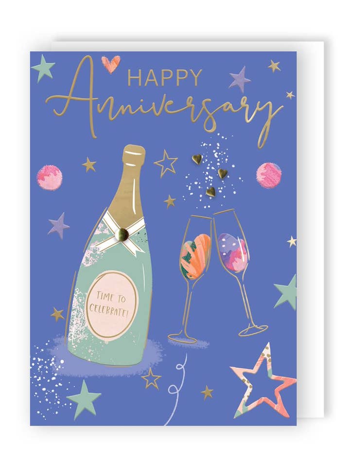 Anniversary - Champagne Flutes - Yours Truly - Second Nature for wholesale by Second Nature Ltd