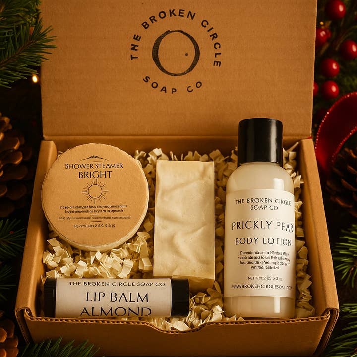 The Broken Circle Soap Co – wholesale Bath & body set – The Morning Light Ritual Gift Set – Natural Morning Self-Care & Skincare Box