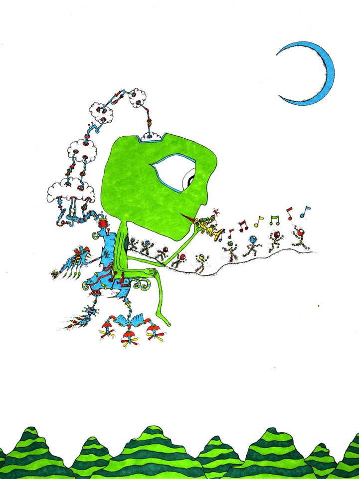 Dreaming tager dig steder - Art Print - Blæk Illustration for engroshandel hos The Art of Seth