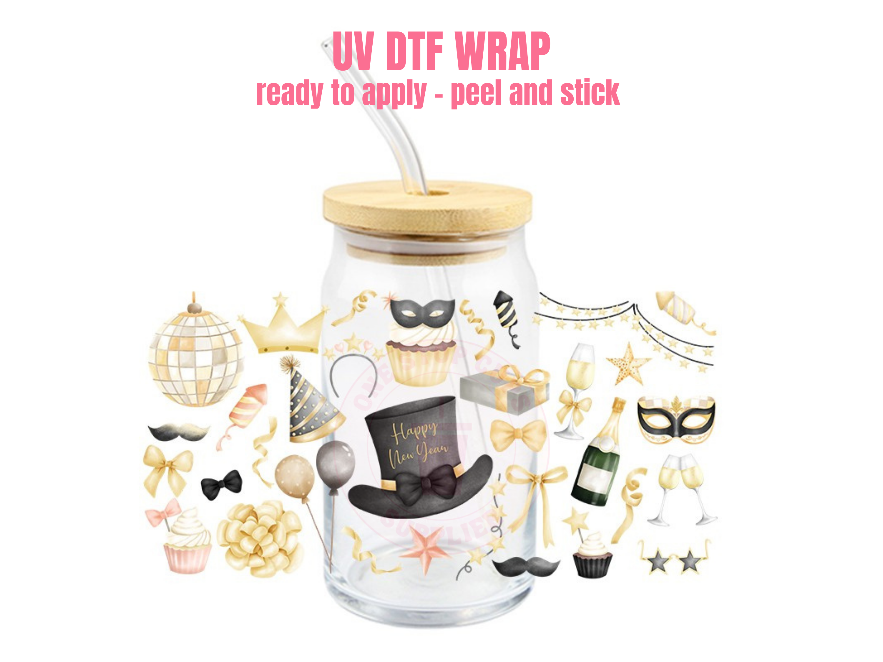One Stop Cups - Wholesale Sticker - UV DTF CUP WRAP F #3210