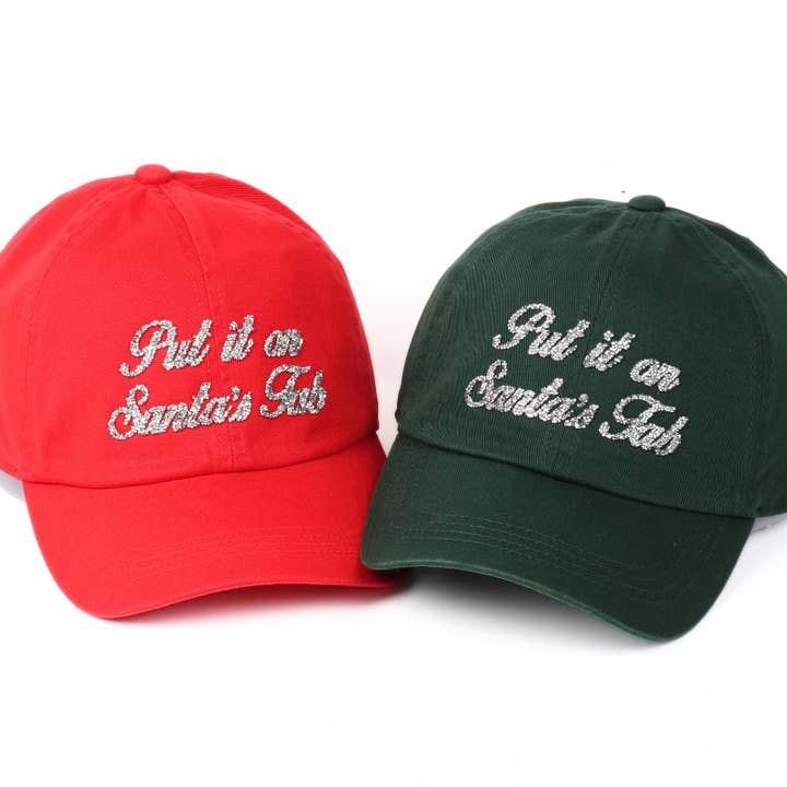 David And Young - Wholesale Baseball Cap - Women's - Christmas PUT IT ON SANTA'S TAB Bling Baseball Cap3