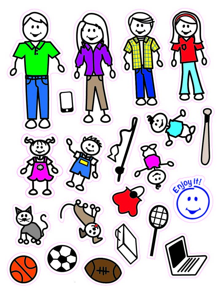 Color Accents Family Car Stickers por atacado de Enjoy It LLC