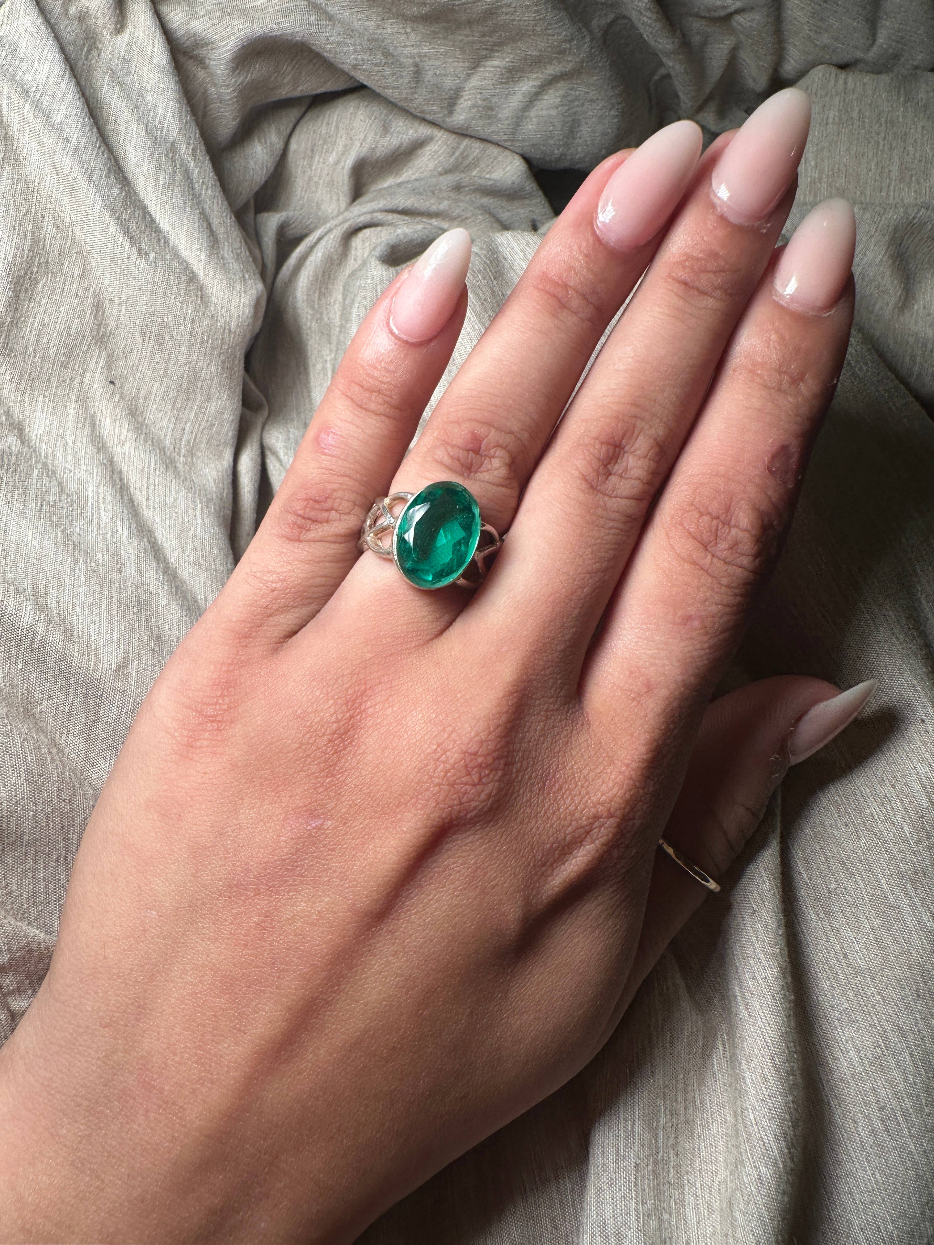 Celestial Avenue - Wholesale Cocktail/Statement Ring - Sterling Silver Moldavite Ring7