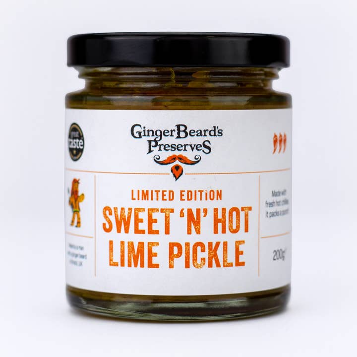 Söt 'n' Hot Lime Pickle för wholesale av GingerBeard's Preserves