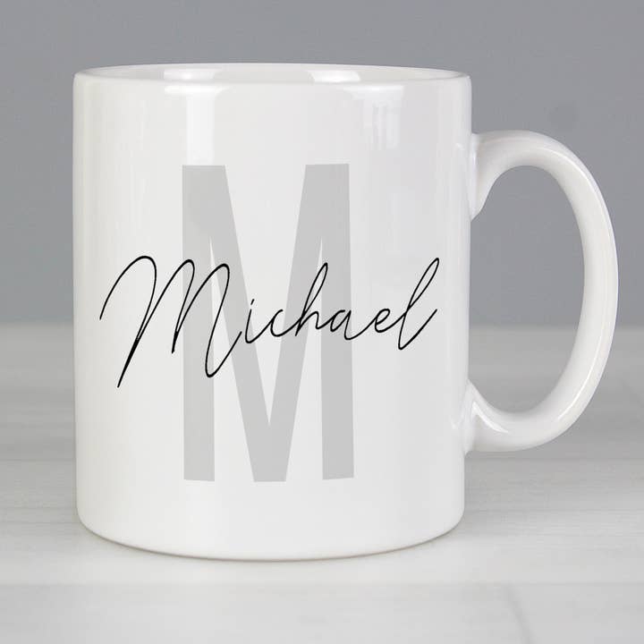 Simply Canvas Art – wholesale Coffee mug – Personalised Name & Initial Mug