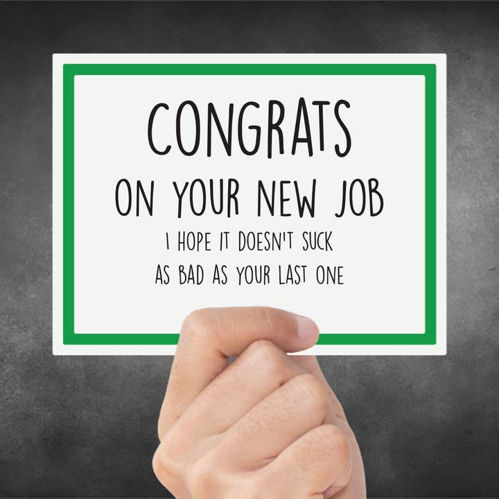 Snarky Card - Nytt jobb - Grattis till ditt nya för wholesale av Snarky Megs