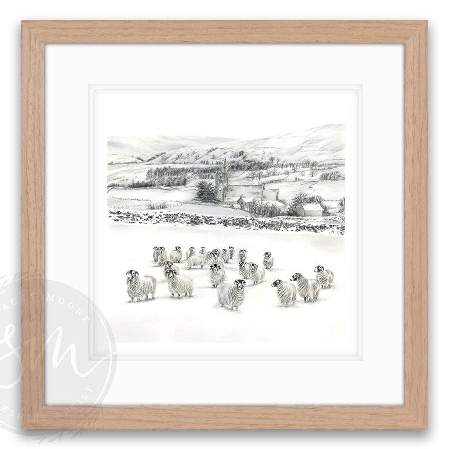 Stacey Moore Ltd - Wholesale Art Print - Sheep in Snow1